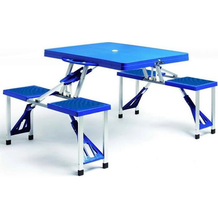 ensemble table et chaises jardin pliant camping pique nique salon extérieur pliable