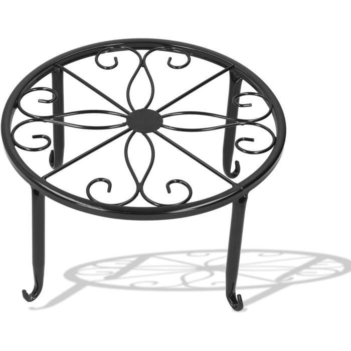 HAMPPLIES Socle Pot De Fleurs En Bois - Tabouret Rond Support Plante - Style Rustique Marron Clair