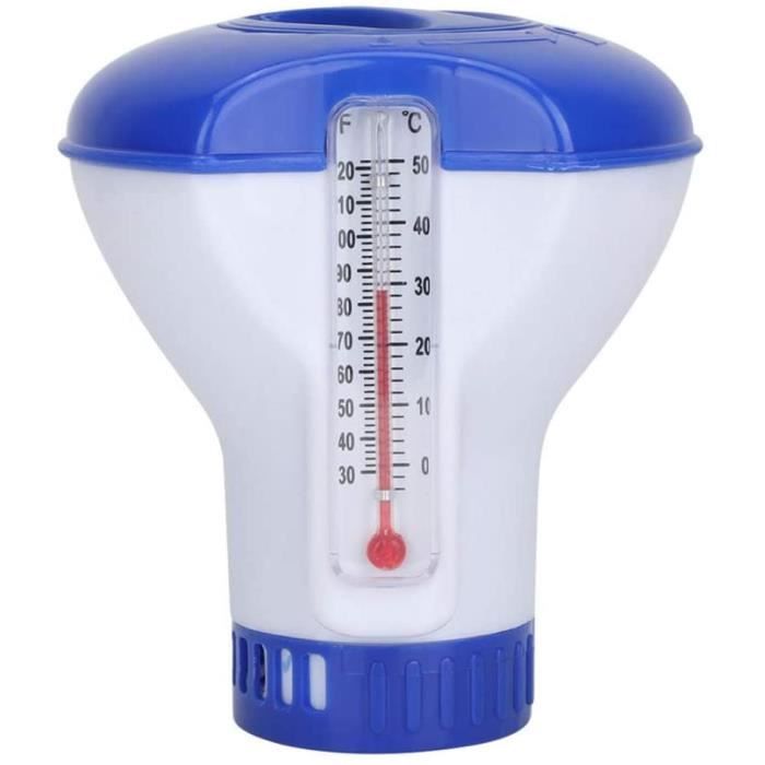 Distributeur Flottant De Chlore Pour Piscine - Flotteur Doseur Chimique Bleu Et Blanc
