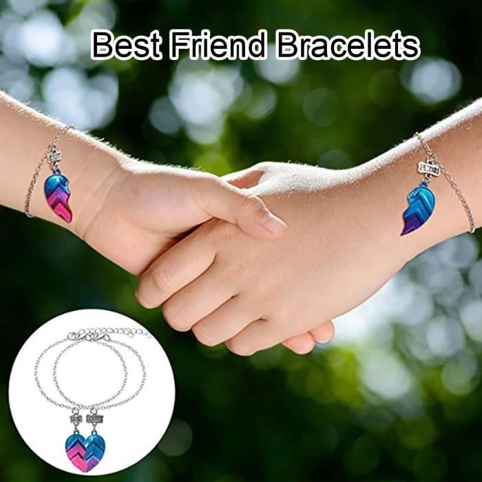 Meilleur ami Bracelets Bracelets pour enfants Bracelets BFF Bracelet  demi-cœur HUS210303020 - Achat / Vente bracelet - gourmette BRACELET  GOURMETTE JONC Adulte - Cd