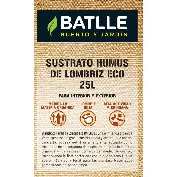 Semillas Batlle 960037pic substrat Humus LOMBRIZ, 25 L - Cdiscount