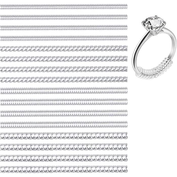 24 Pcs Ajusteurs pour Bagues 4 Tailles Réducteurs Bagues Invisible Ring