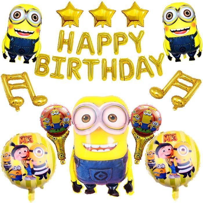 Minions Ballons Decorations De Fete Feuille Joyeux Anniversaire Ballons Joyeux Anniversaire Banniere Ballons Joyeux Anniver 77 Cdiscount Maison