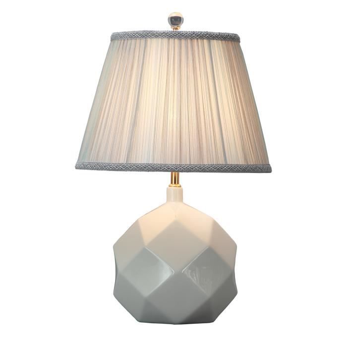 Lampe de Table - Fine Asianliving - Porcelaine - Abat-jour en lin - 40W - Éclairage intérieur