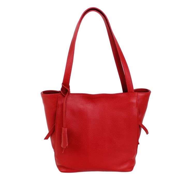 Sac cabas on sale femme rouge