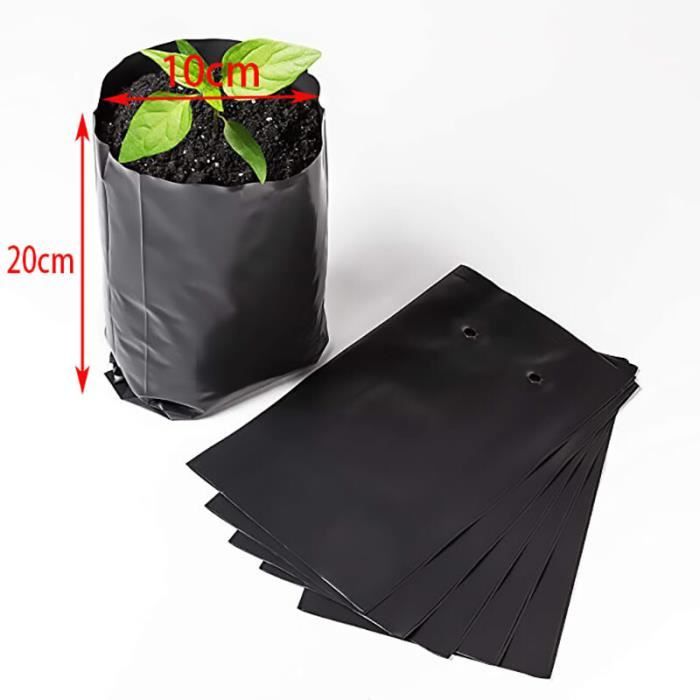 Lot De 50 Sacs De Culture Pour Plants - 6.7x11.8 Pouces, Plastique Épais, Pour Pommes De Terre Et Tomates
