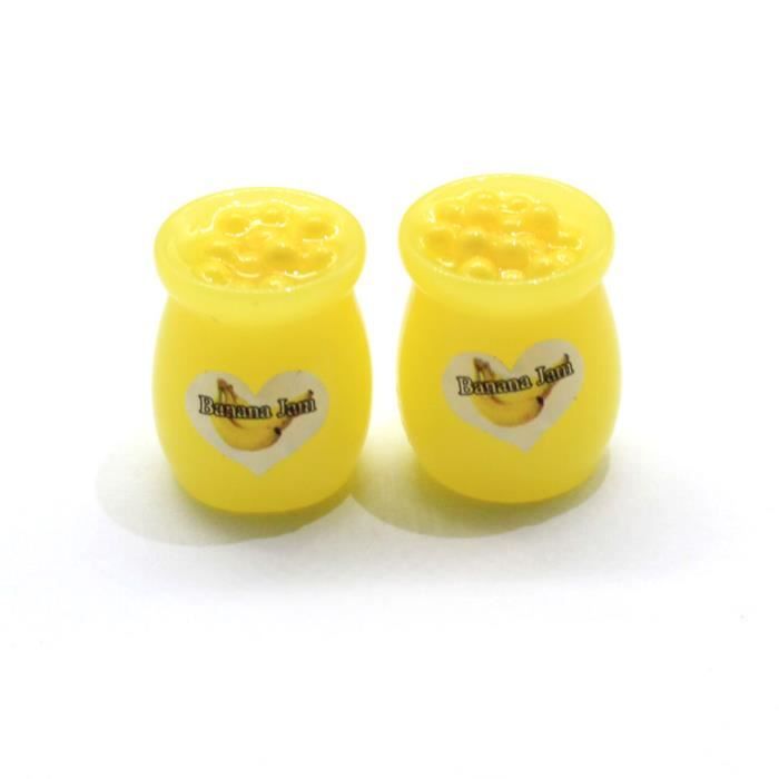 Objets décoratifs,Bouteilles de fruits en résine Pastel Kawaii, en