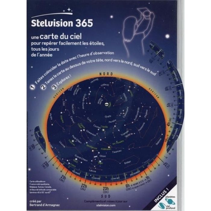 Stelvision 365 tous les jours de l'année Une carte du ciel pour repérer facilement les étoiles 