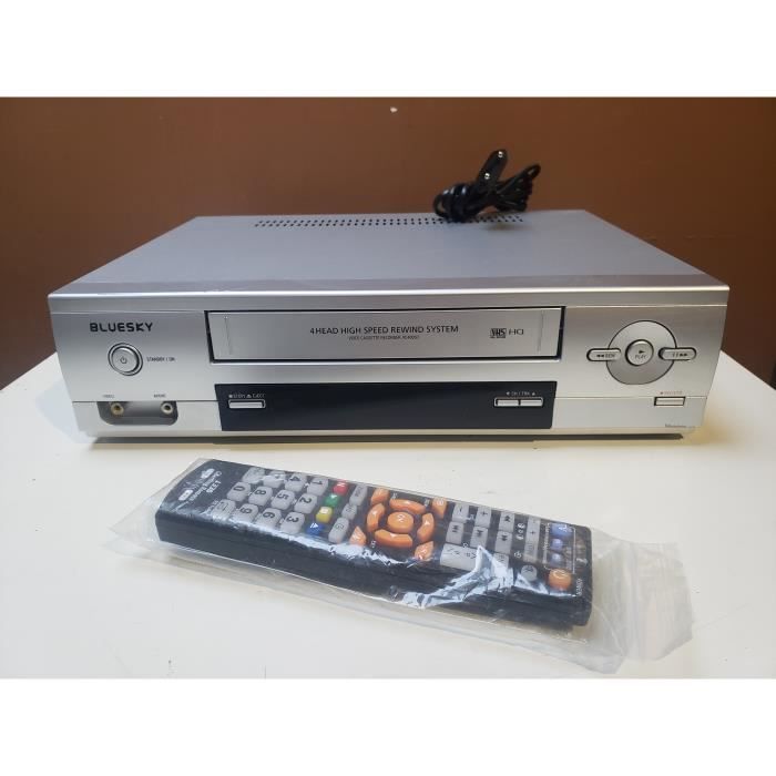 MAGNETOSCOPE BLUESKY VC4005D LECTEUR ENREGISTREUR CASSETTE K7 VIDEO VHS VCR 4 TETES + TEL