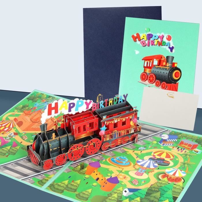 Carte Anniversaire 3D Musicale Et Lumineuse Pop Up - Cadeau Original Pour Femme, Fille, Ami - FITMITE