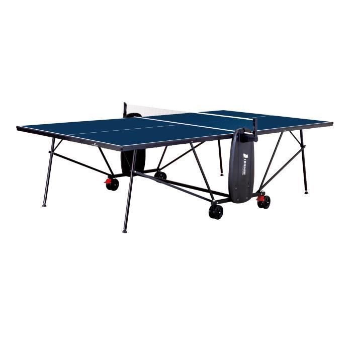 COUGAR - Table de Ping Pong Deluxe 2800 Outdoor Bleue - Pieds Réglables, Filet Inclus