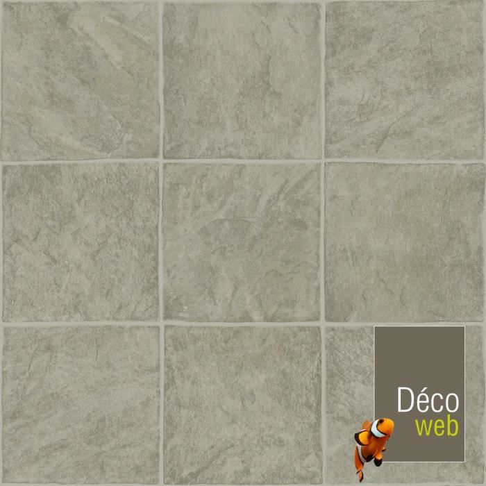 3 X 5m Sol Pvc Best Motif Carrelage Gris Marbré