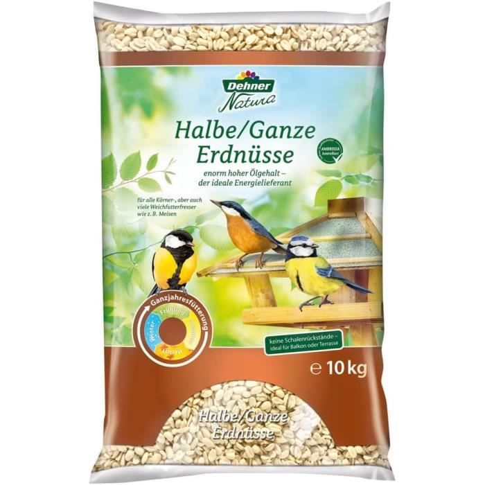 Comparer les prix de Dehner Natura Premium Nourriture pour Oiseaux Sauvages,arachides entières et Semi-entières,10 kg