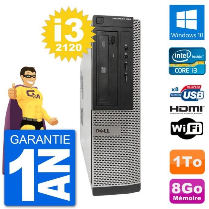 Acheter PC Dell OptiPlex 390 DT i3-2120 RAM 8Go Disque Dur 1To HDMI Windows 10 Wifi Reconditionné - 224,00 € PC Dell OptiPlex 390 DT i3-2120 RAM 8Go Disque Dur 1To HDMI Windows 10 Wifi Reconditionné - Dell reconditionné disponible sur Cdiscount Seconde Vie