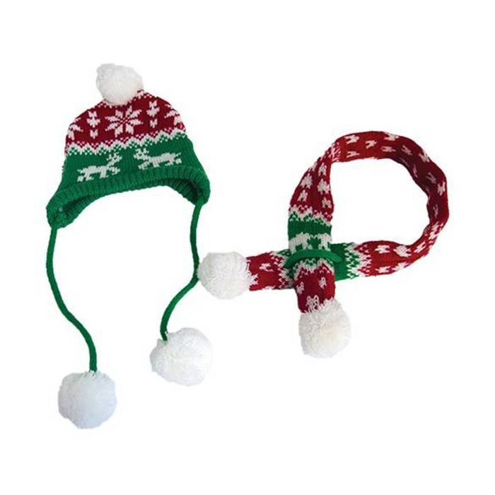 Comparer les prix de Ensemble Bonnet/Écharpe de Noël pour chien