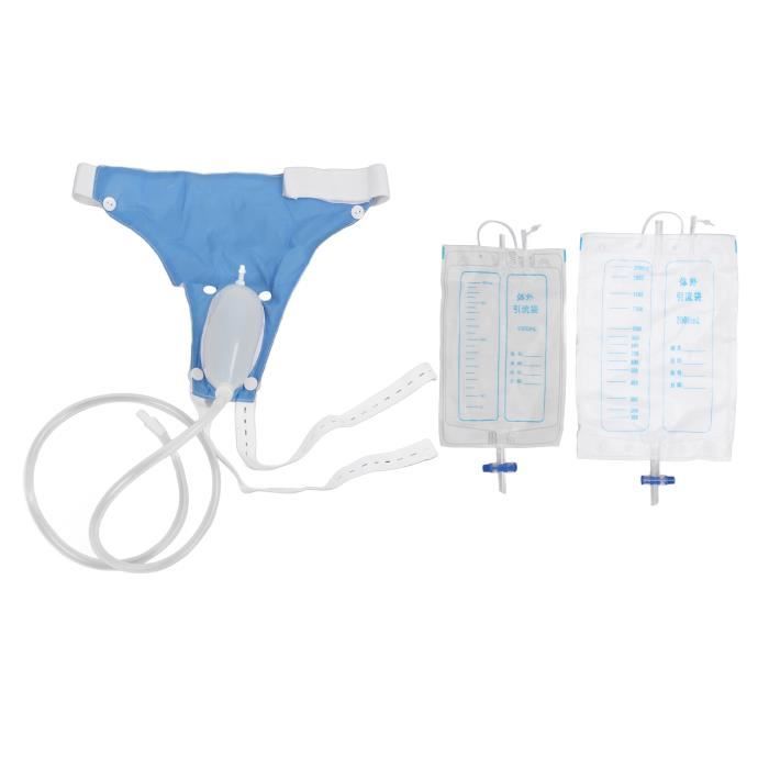 Bleu Foncé Housse De Protection Pour Le Sac De Collecte Du Drainage Urinaire, Sac Caché Avec Ceinture De Cuisse Pour La Sonde De Foley, Support Pour D'autres Liquides Corporels Postopératoires