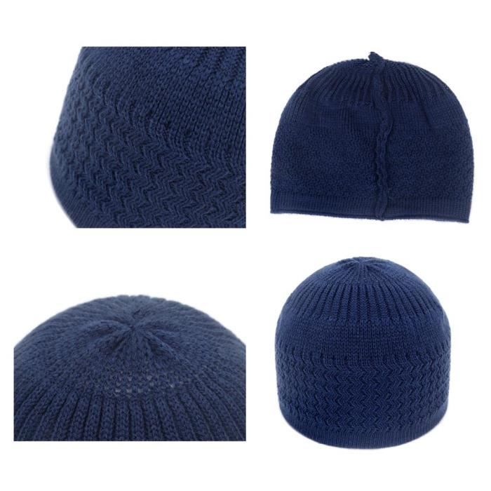 Bonnet Homme En Laine Gris – Mélange, Kufi Topi Pascal, Taille Unique (neuf)