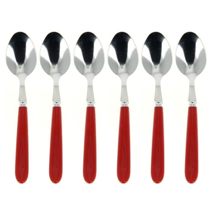 Cuillère à soupe en acier inoxydable Set de 6 pièces COULEURS ALEATOIRES 8,000000