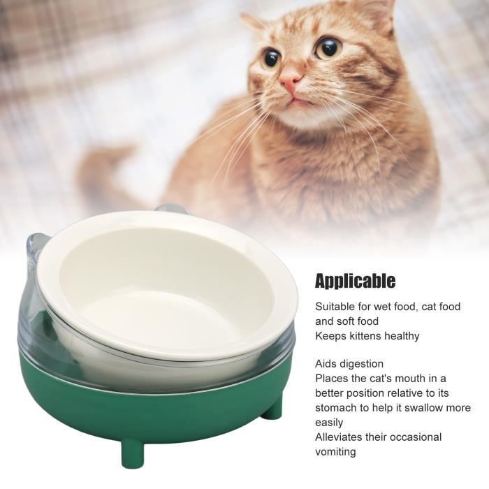 Meilleurs prix pour Fydun Bols surélevés pour chat Bols de nourriture pour chat surélevés en céramique surélevés pour éviter les déversements SD021