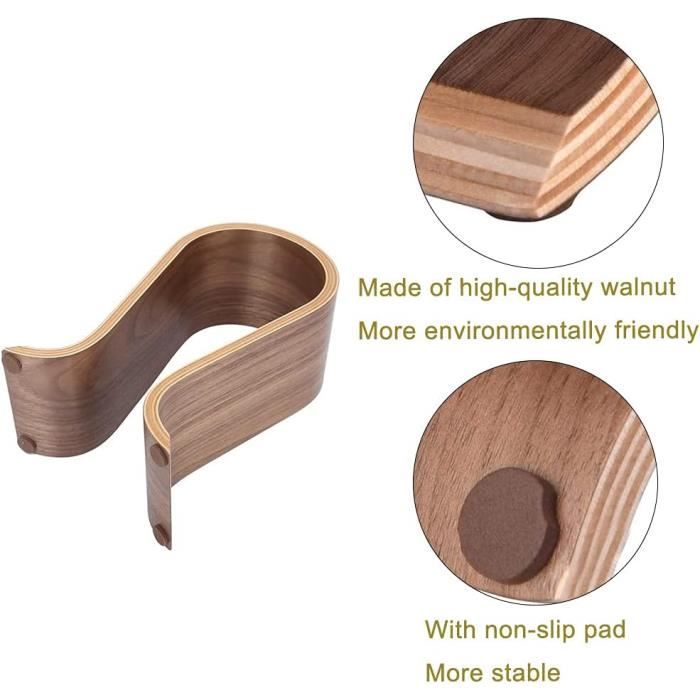 Support Casque En Bois Et Métal - Pour Bureau Ou Salon, Design élégant, Stable Et Pratique