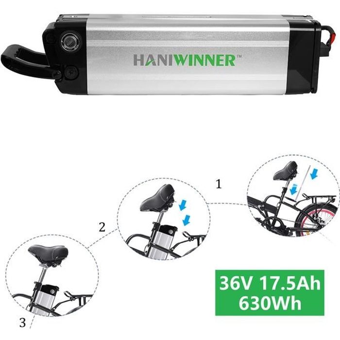 Batterie Li-ion HA030-05 36V 17.5Ah 630W pour vélo électrique NAKXUS NAKTO  - HANIWINNER - Cdiscount Sport