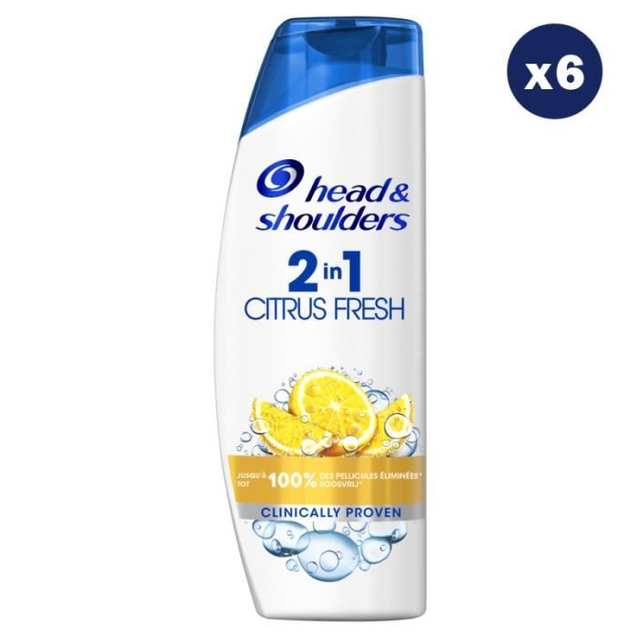 6 2-en-1 Citrus Fresh Shampooing 270ml, Head&Shoulders