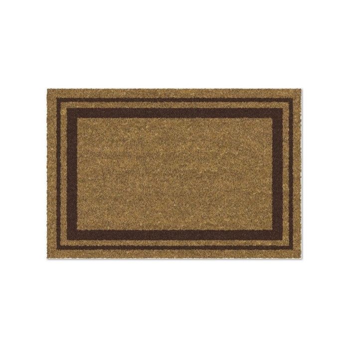 Tapis coco - 40x60 cm - bord marron