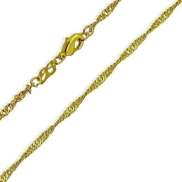 unisexe Chaines plaqué or jaune  taille 46 cm