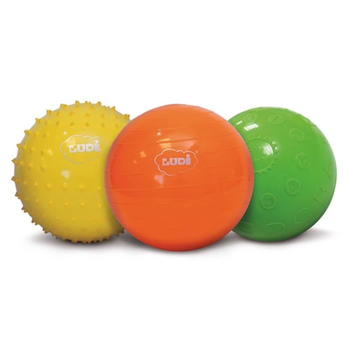 LUDI Balles Sensorielles coffret de 3