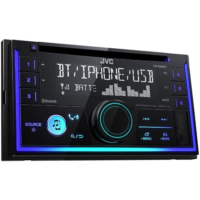 JVC Autoradio 2 DIN Bluetooth KWR930BT Cdiscount Auto
