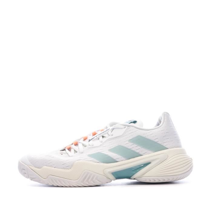 chaussure de tennis blanche femme adidas barricade w parley