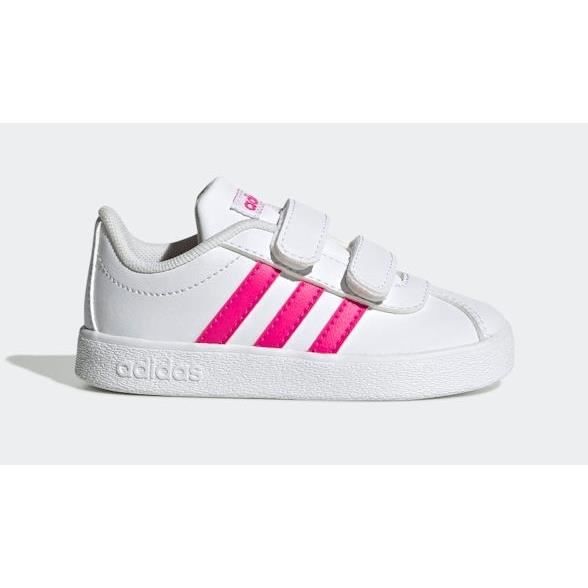 Adidas ADIDAS VL COURT 2.0 CMF SNEAKERS BIANCO ROSA EG3890 (27 - BIANCO)
