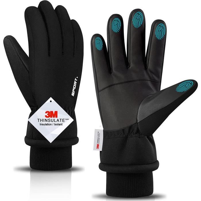 Acheter 1 paire de gants de neige imperméables unisexes pour