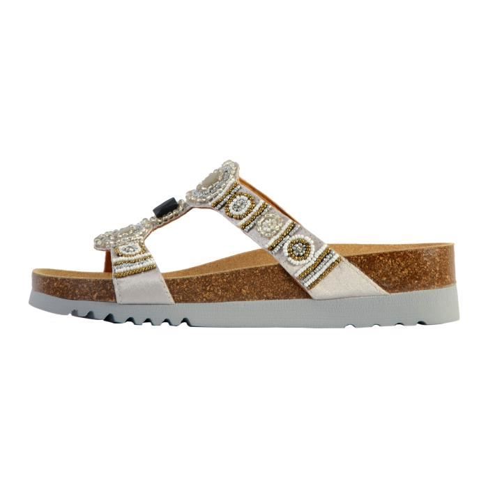 Scholl New Bogota Wedge Silver/Bronze Ciabatta Donna