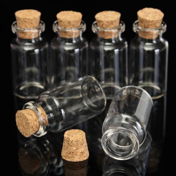 10PCS 5 ml claires Flacons en verre avec vis couvercle et bouchon neuf de la marque PETIT bottlesa