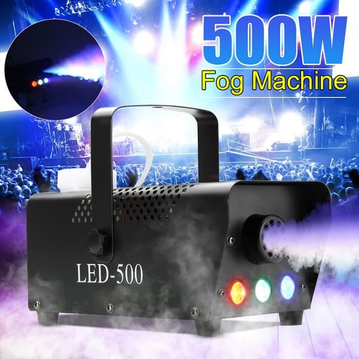 Futchoy Machine à fumée LED 0,5 l 500 W effet fumée pour soirée DJ disco 