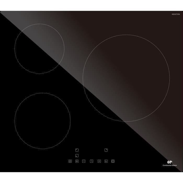 CONTINENTAL EDISON Table induction CETI3B28 3 zones 3 boosters 3 minuteurs - vue 6