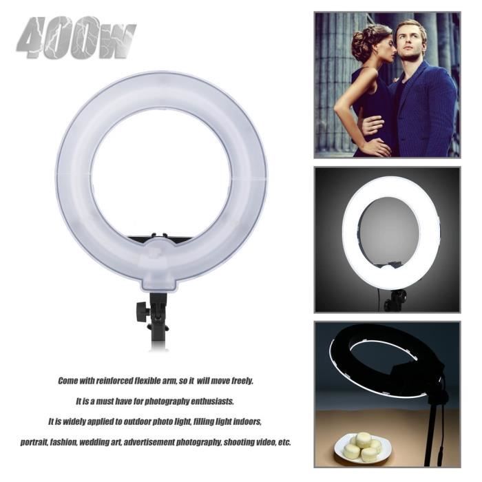 400w 5500K Lampe Anneau + 190cm Pied Lumineux pour Photo Portrait Vidéo Neewer Anneau Flash Fluorescent, 1 1 