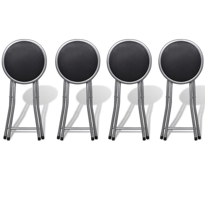Chaises de bar BINGO - Tabourets de bar pliables 4 pcs Similicuir 30x44 5cm 21111