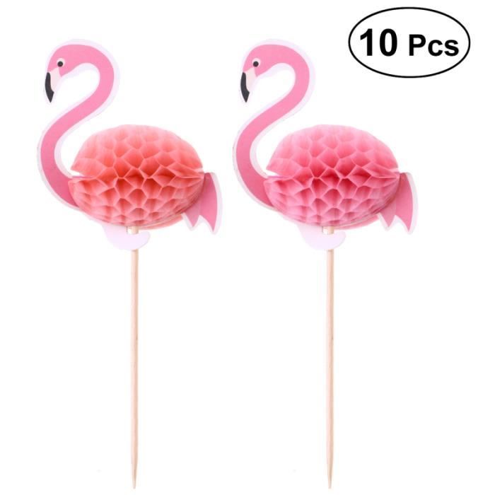 3d Flamant Rose Gateau Topper Mignon Decor Choix Fournitures De Fete Pour D Ete Tropicale Anniversaire Figurine Decor De Gateau Cdiscount Maison