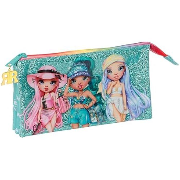 Safta - Trousse Scolaire Triple Compartiments Naruto - 22x3x12 Cm - Noir - Enfant/Ado