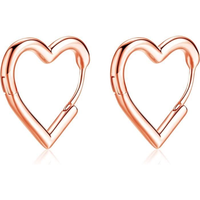 3 Paires De Boucles D'Oreilles Cœur En Argent 925 – Zirconium – Cadeau Femme Fille