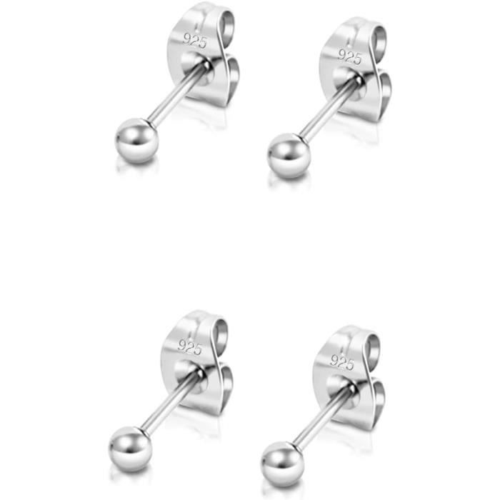 12 Paires De Clous D’oreilles – Acier Chirurgical – Coloris Rose Or Argent – Style Stud – Neuf Avec étiquettes