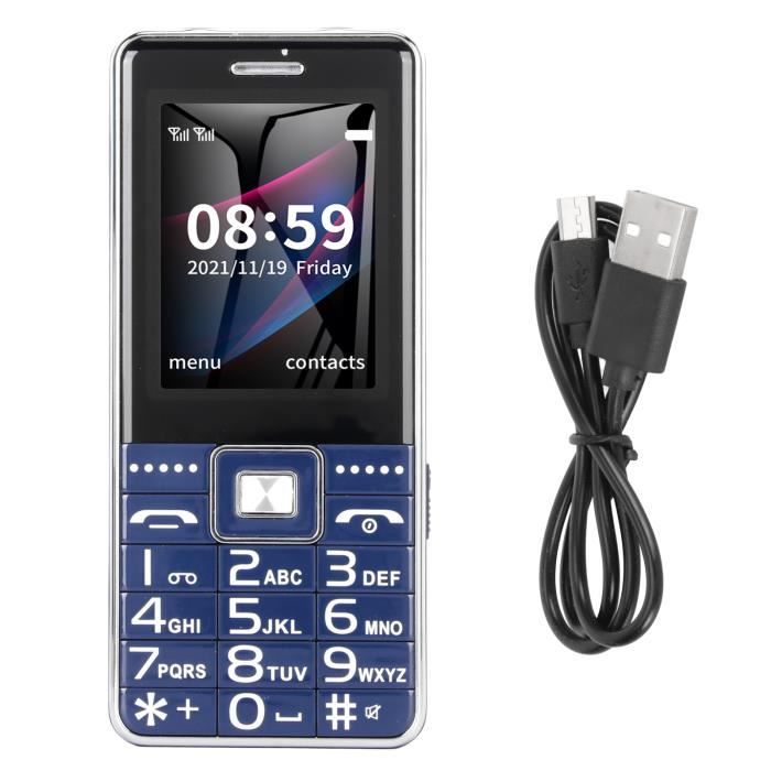 Téléphone Portable Robuste PHONEMAX Q8 - Écran 2.4" HD - 2G - Couleur Noir - Neuf