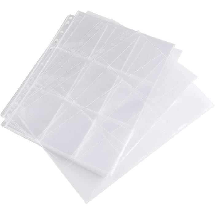 Vordas Pochette de Carte en Plastique, 50 Feuilles Trading Card Sleeves Cartes ?? Collectionner 