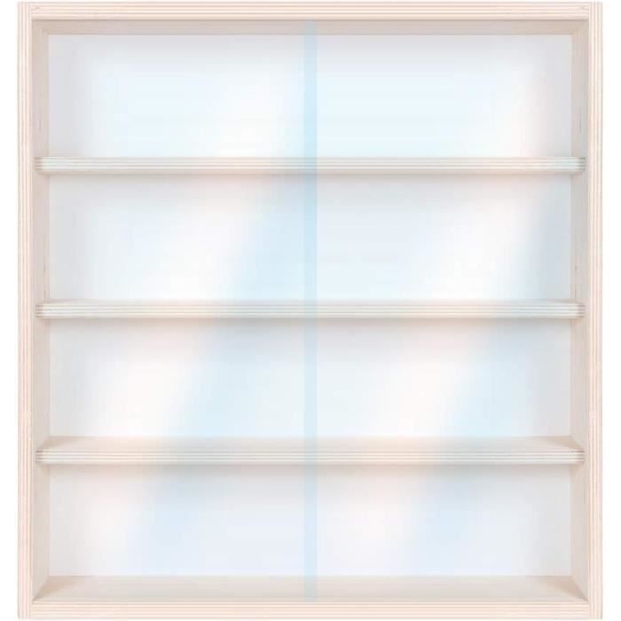 Creative Deco Étagère de Collection en Bois pour Petites Voitures | 80 Compartiments Réglables | Étagère Murale Verticale pour Figurines | Vitrine de Collection 78,5 x 40 x 4 cm