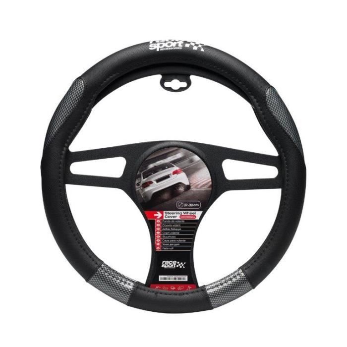 diam/ètre volant 37//39cm couvre volant SPEED noir//rouge dacia sandero