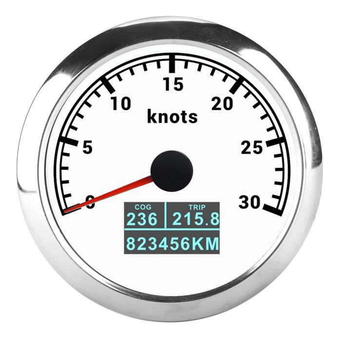 Compteur Vitesse GPS 3 En 1 200MPH 85mm - Tachymètre Bateau Voiture Moto Avec Rétroéclairage 7 Couleurs