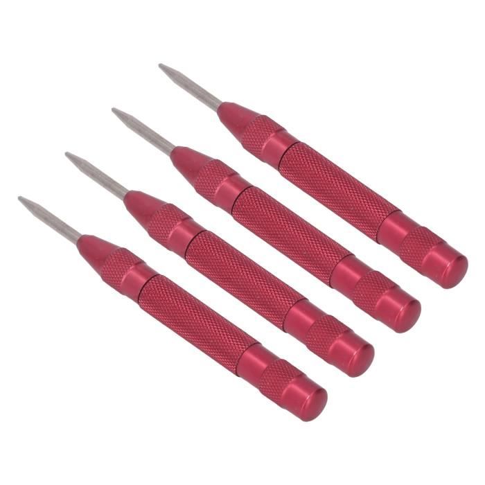 Tbest Center Punch Tool, Automatic Centre Punches 4Pcs Easy Operation