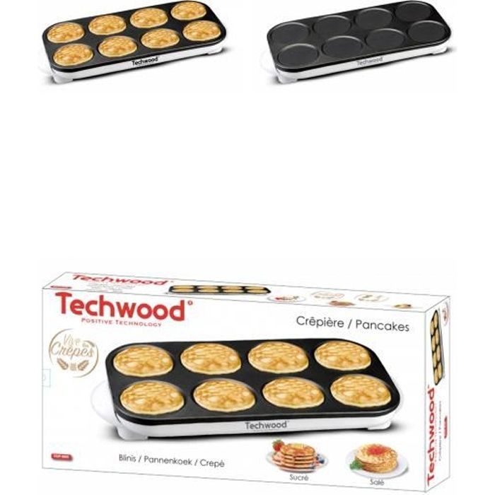 Crêpière INOX pour Mini crêpes + Pancakes anti-adhésif  8